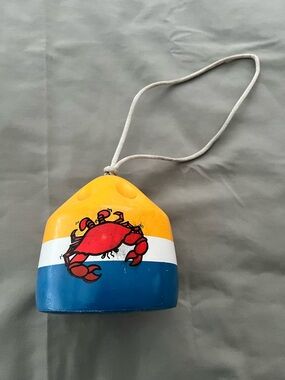 Decorative Hand-Painted Buoy with Red Crab Design 2004 - Delaware